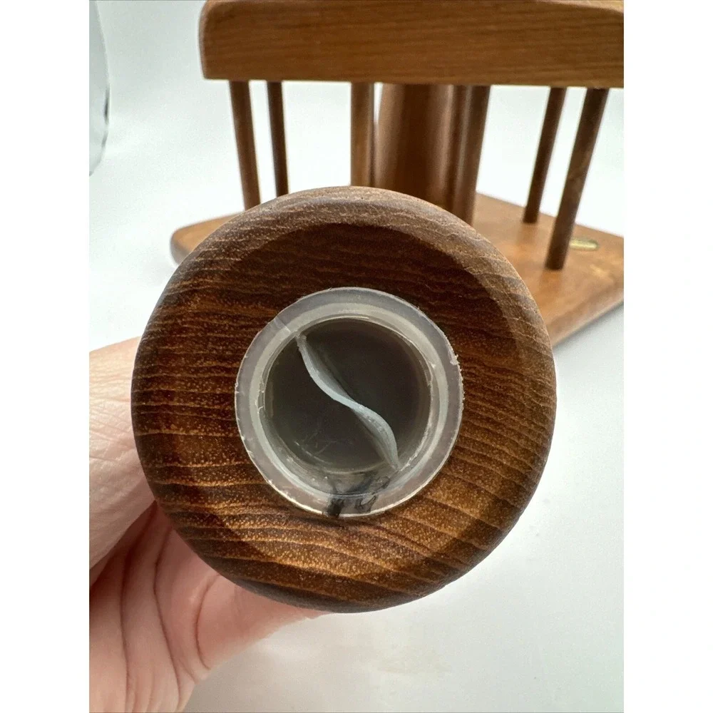 Genuine Teak Wood Salt &‎ Pepper Shakers Napkin Holder By Dolphin in Box
